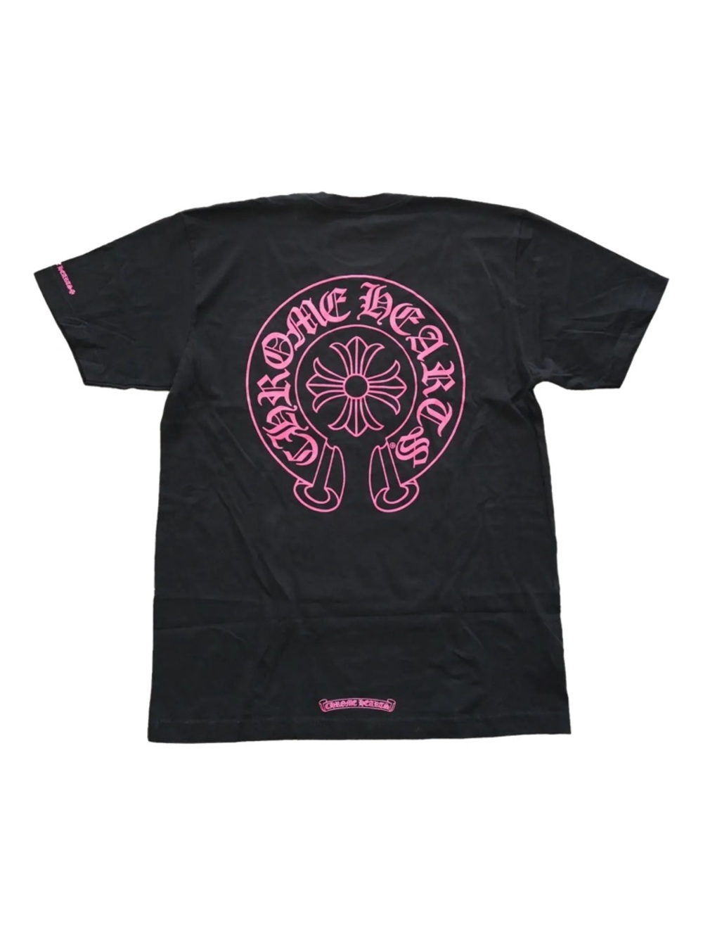 Chrome Hearts Pink Horseshoe Pocket Short Sleeve T-Shirt